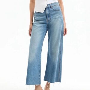 (NWT) VERONICA BEARD - Taylor Cropped Wide-leg Jean - Enough Said - Size: 28